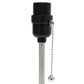 All The Rages Simple Designs Petite White Stick Lamp With USB Charging Port & Gray Fabric Shade