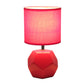 All The Rages Simple Designs Pink Round Prism Mini Table Lamp With Matching Fabric Shade