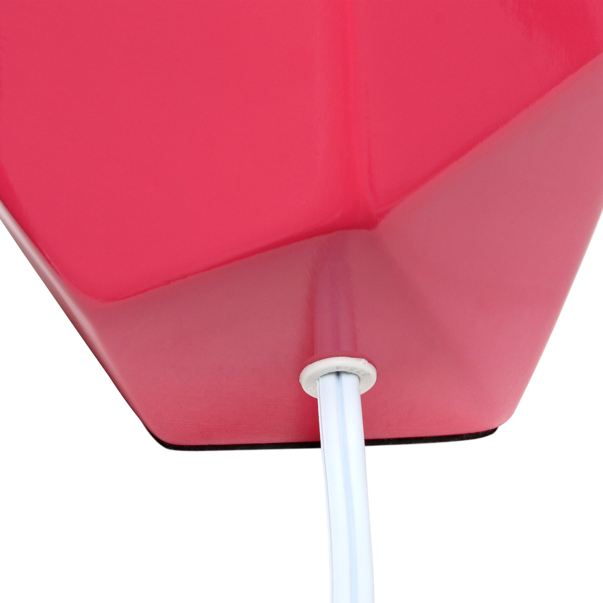 All The Rages Simple Designs Pink Round Prism Mini Table Lamp With Matching Fabric Shade