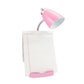 All The Rages Simple Designs Pink Semi-Flexible Desk Lamp With iPad Tablet Stand Book Holder & USB Charging Outlet