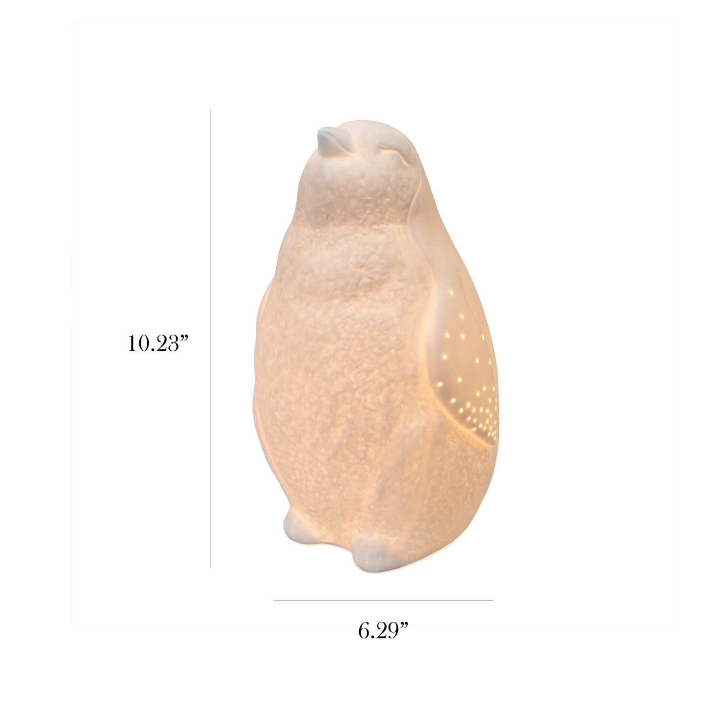 All The Rages Simple Designs Porcelain Arctic Penguin Shaped Table Lamp