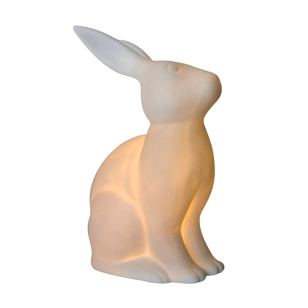 All The Rages Simple Designs Porcelain Bunny Rabbit Shaped Animal Light Table Lamp