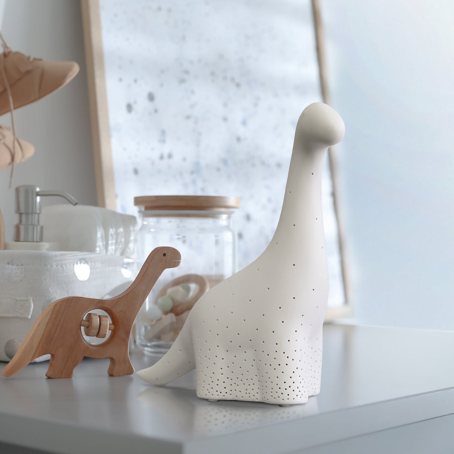 All The Rages Simple Designs Porcelain Dinosaur Table Lamp