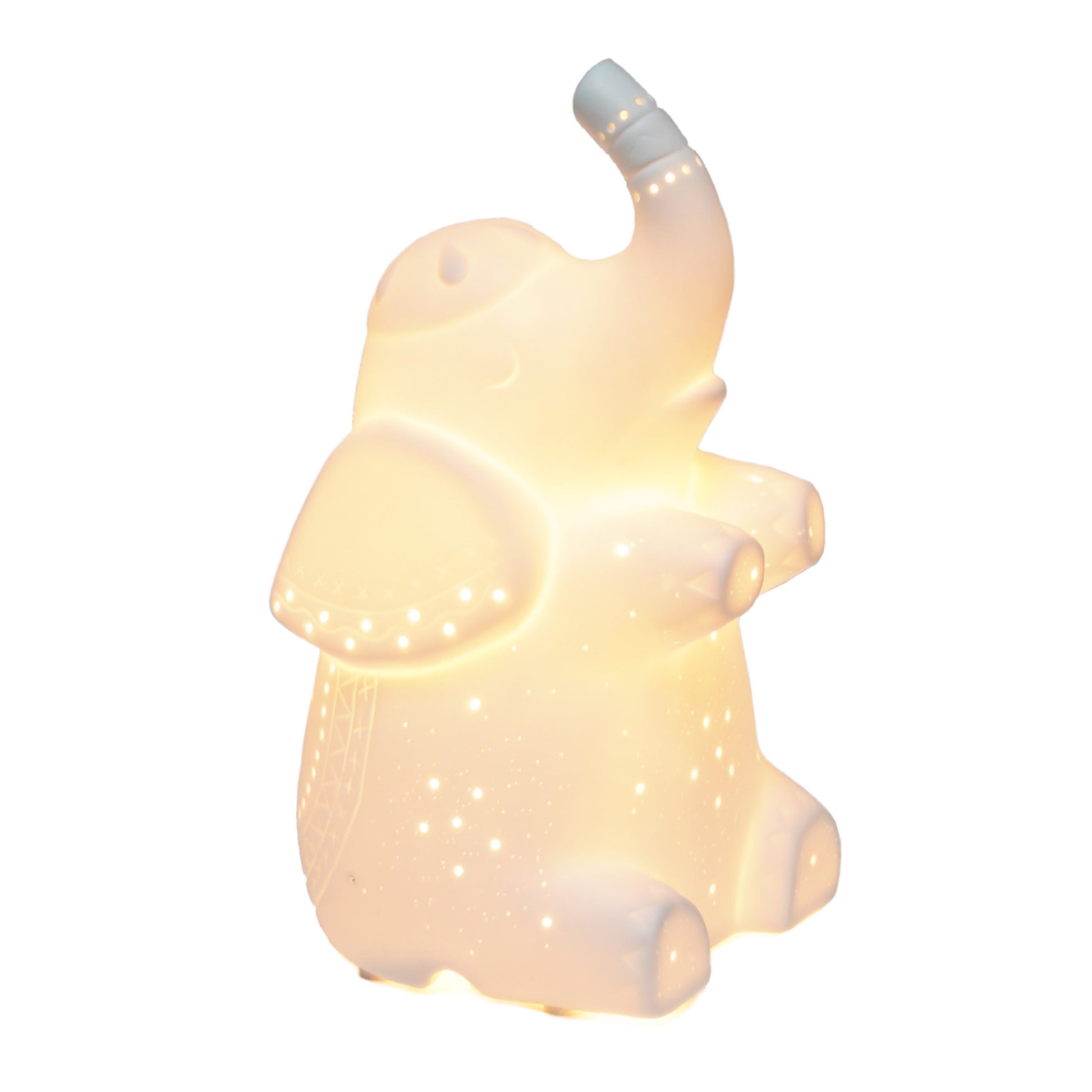 All The Rages Simple Designs Porcelain Elephant Shaped Table Lamp