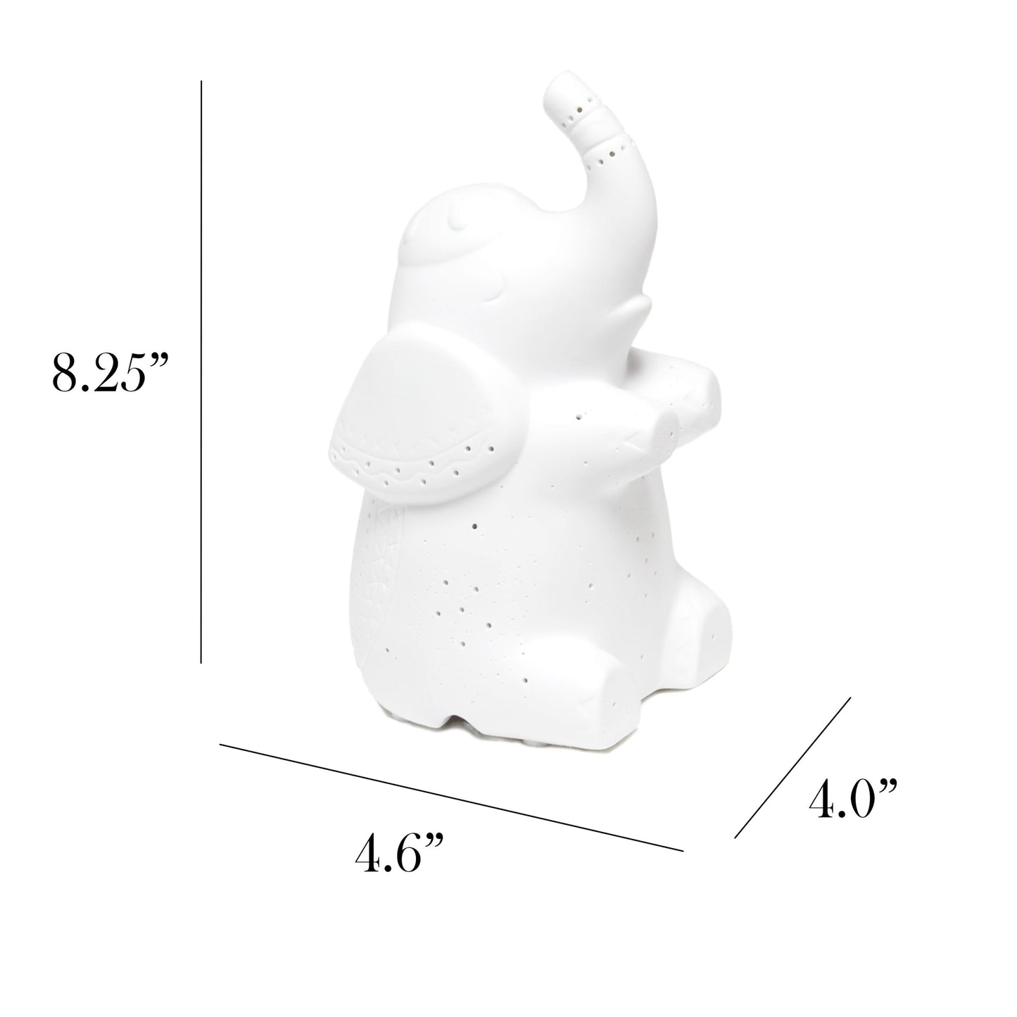 All The Rages Simple Designs Porcelain Elephant Shaped Table Lamp