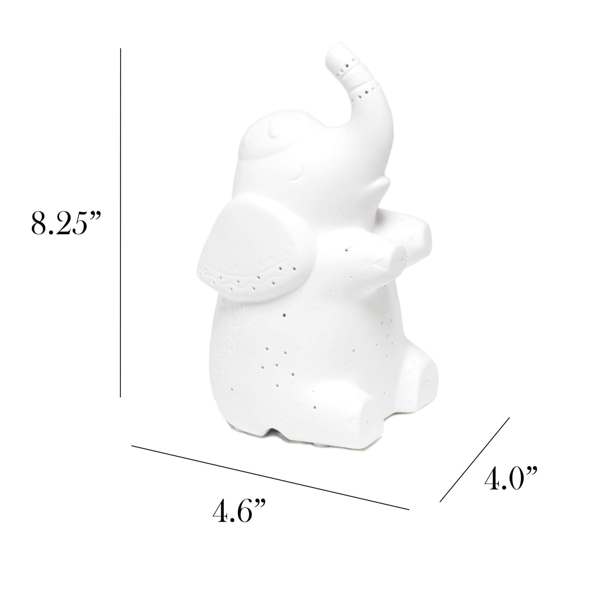 All The Rages Simple Designs Porcelain Elephant Shaped Table Lamp
