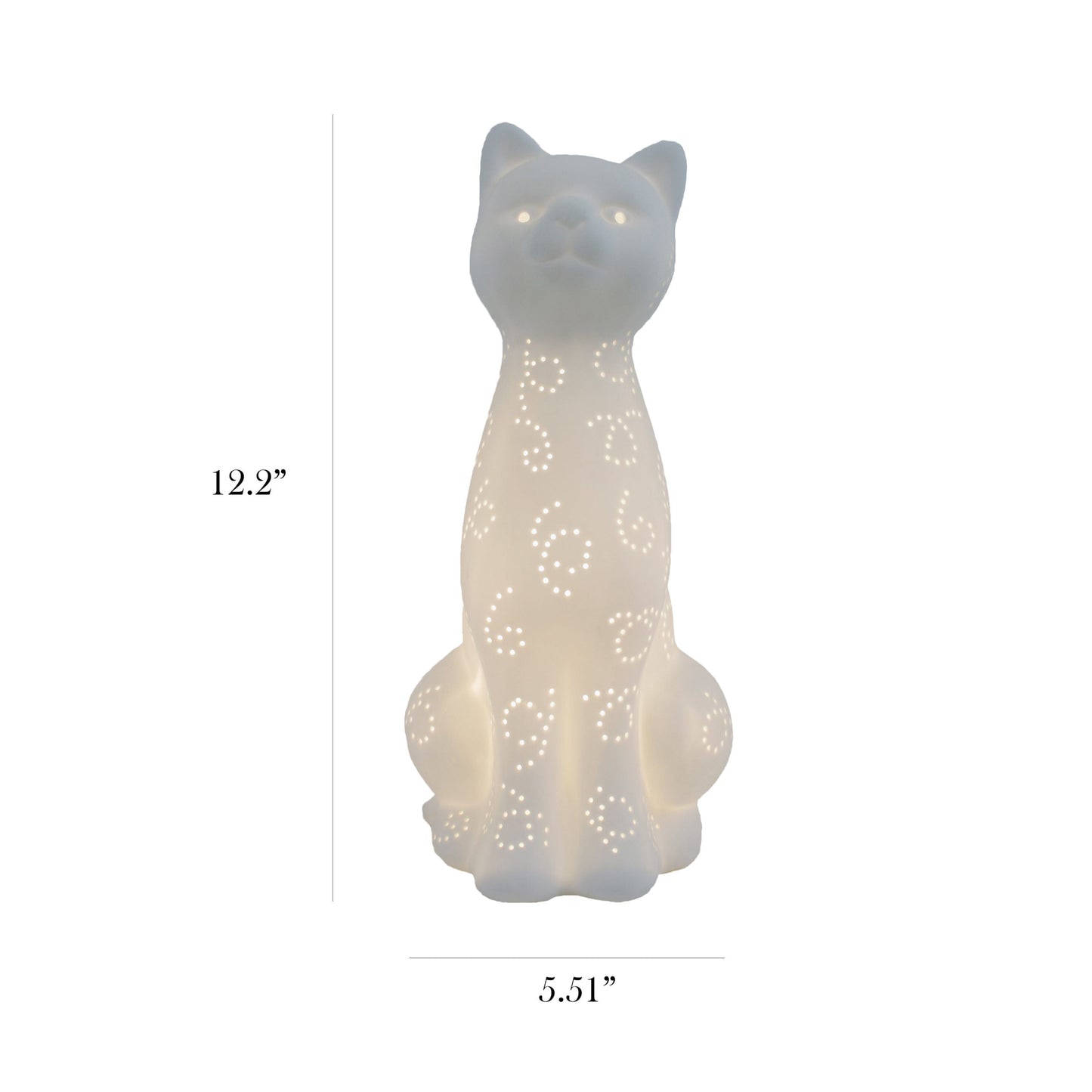 All The Rages Simple Designs Porcelain Kitty Cat Shaped Animal Light Table Lamp
