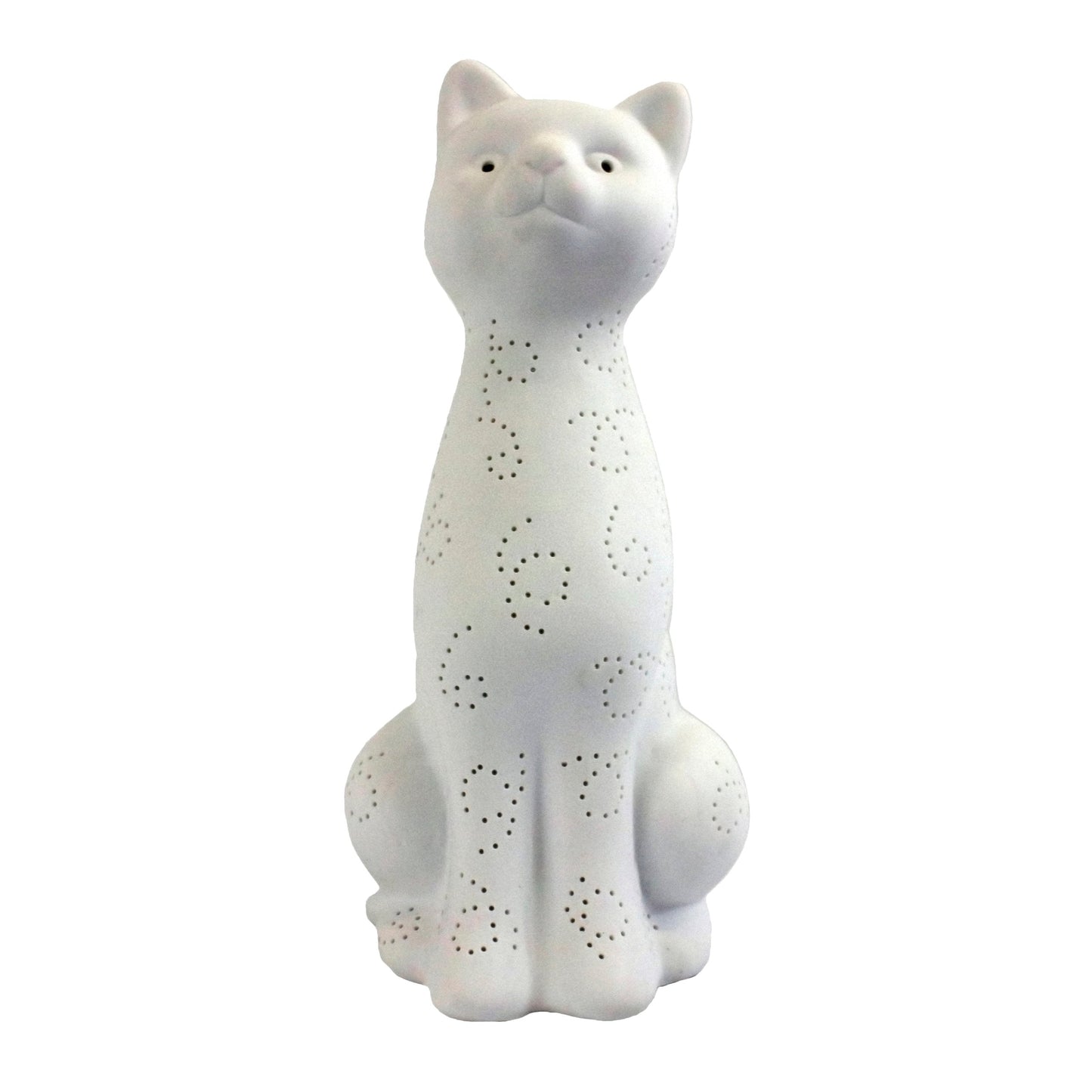 All The Rages Simple Designs Porcelain Kitty Cat Shaped Animal Light Table Lamp