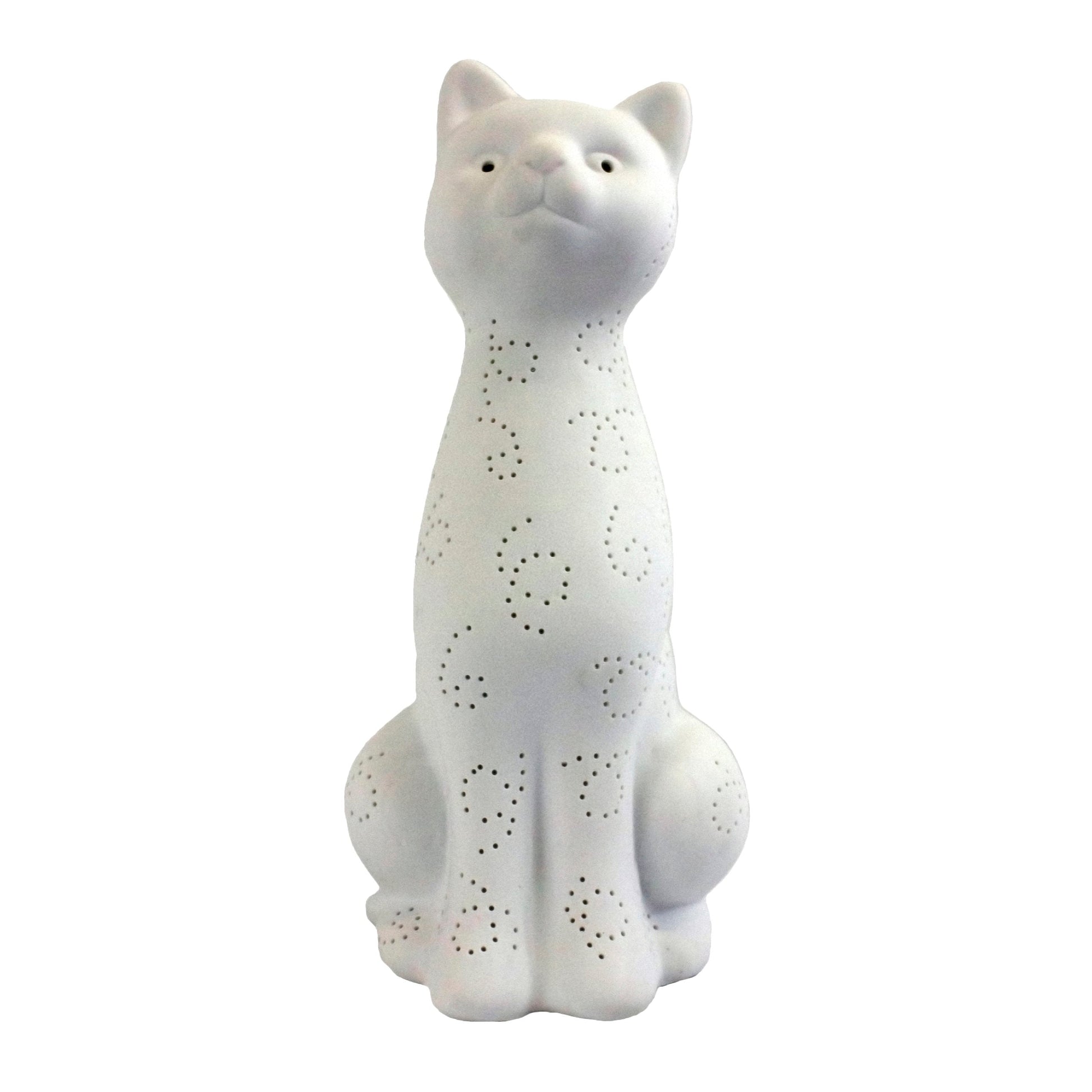 All The Rages Simple Designs Porcelain Kitty Cat Shaped Animal Light Table Lamp