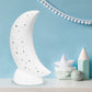 All The Rages Simple Designs Porcelain Moon Shaped Table Lamp
