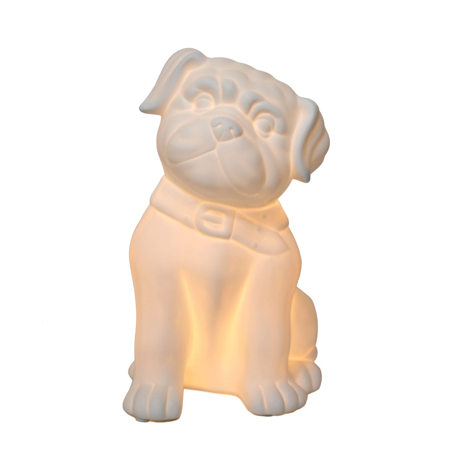 All The Rages Simple Designs Porcelain Puppy Dog Shaped Table Lamp
