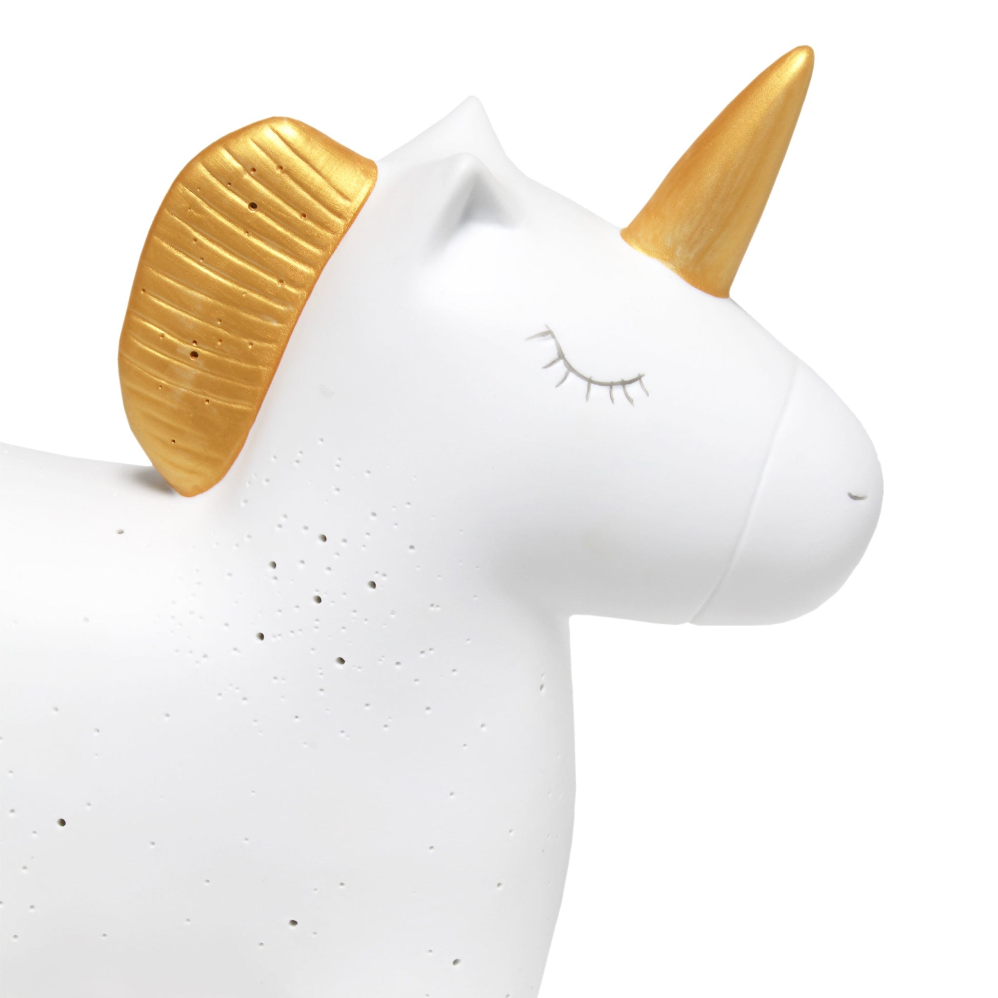 All The Rages Simple Designs Porcelain Unicorn Shaped Table Lamp