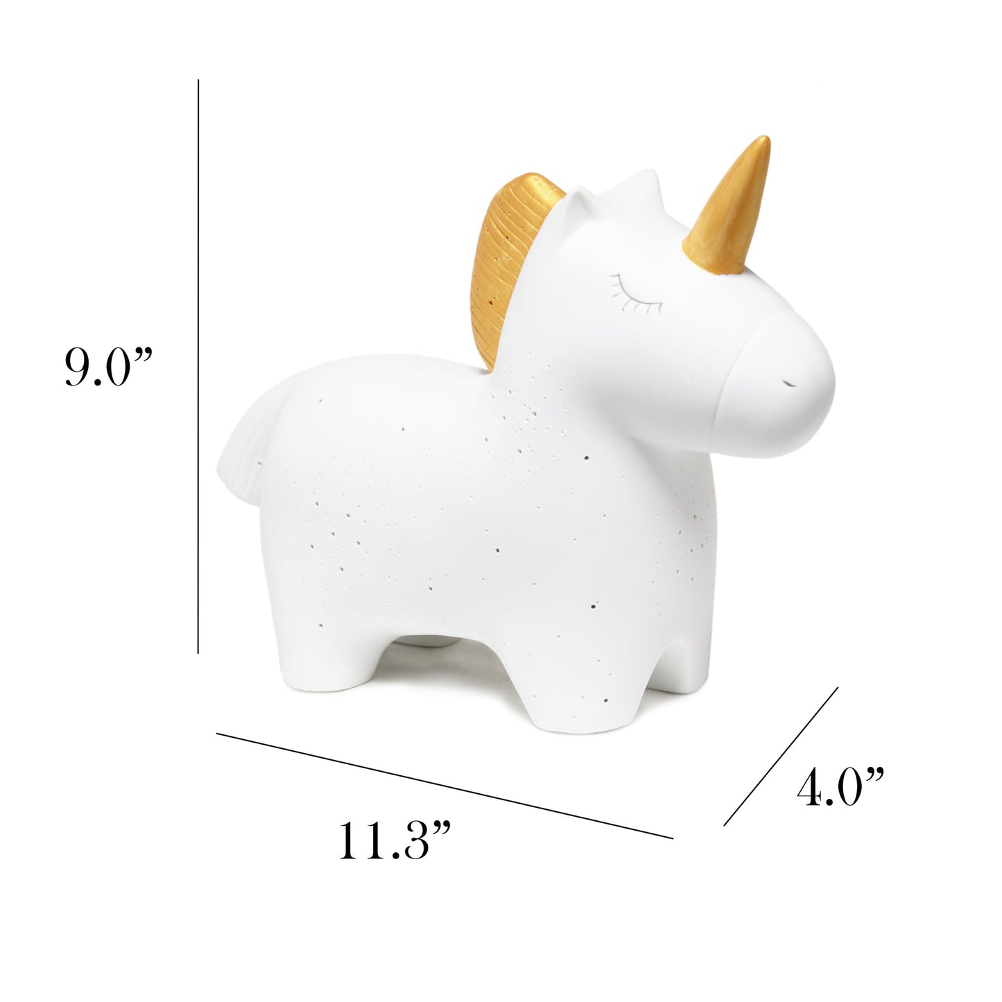 All The Rages Simple Designs Porcelain Unicorn Shaped Table Lamp