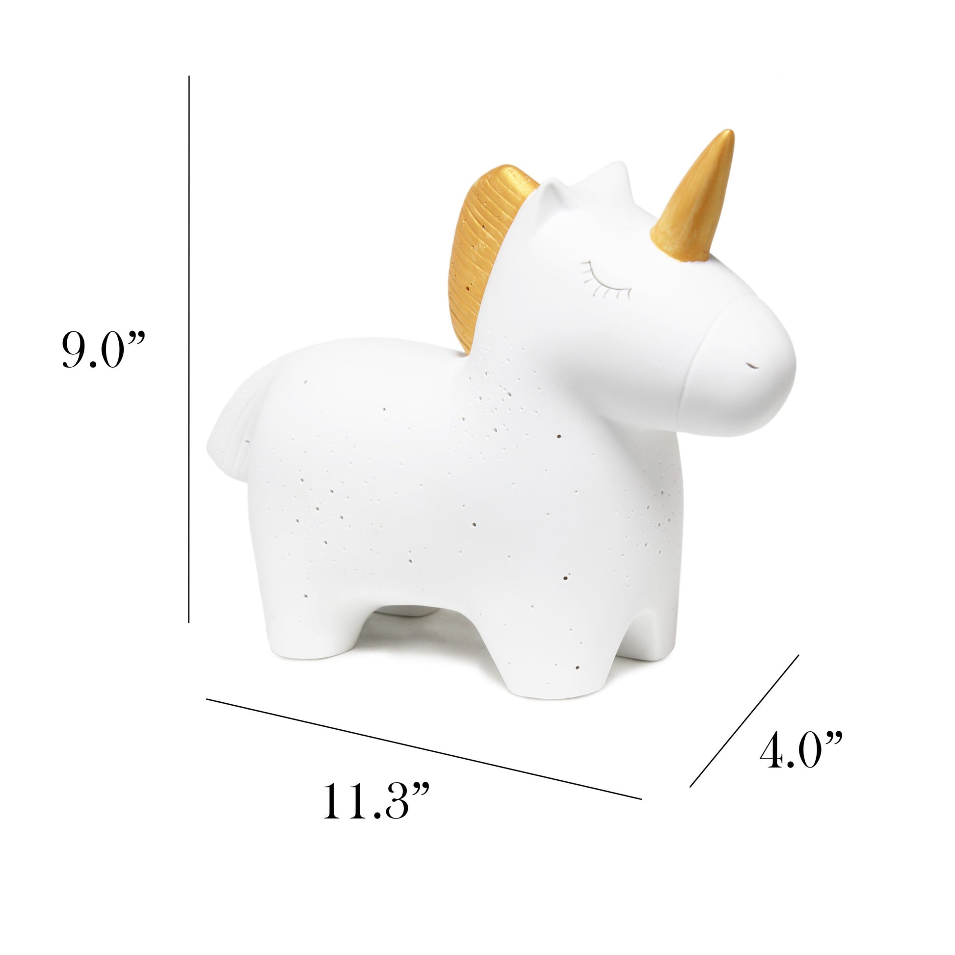 All The Rages Simple Designs Porcelain Unicorn Shaped Table Lamp