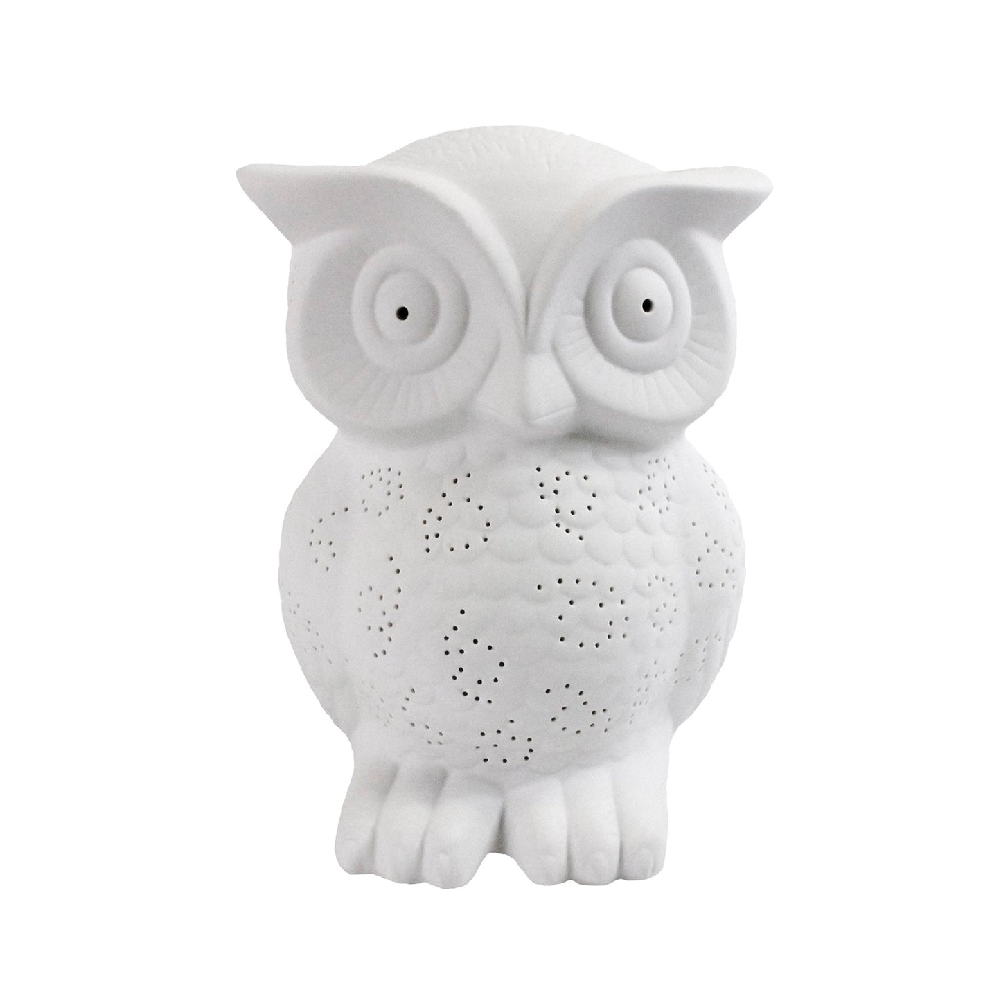 All The Rages Simple Designs Porcelain Wise Owl Shaped Animal Light Table Lamp
