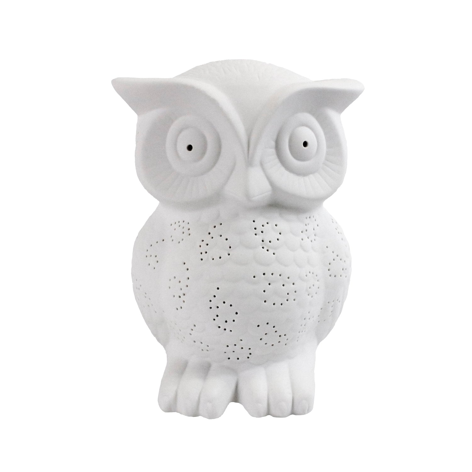 All The Rages Simple Designs Porcelain Wise Owl Shaped Animal Light Table Lamp