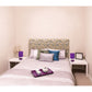 All The Rages Simple Designs Purple Finish 2-Piece Set Stonies Small Stone Look Table Bedside Lamp