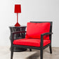 All The Rages Simple Designs Red Table Lamp With Fabric Shade & Hanging Acrylic Beads