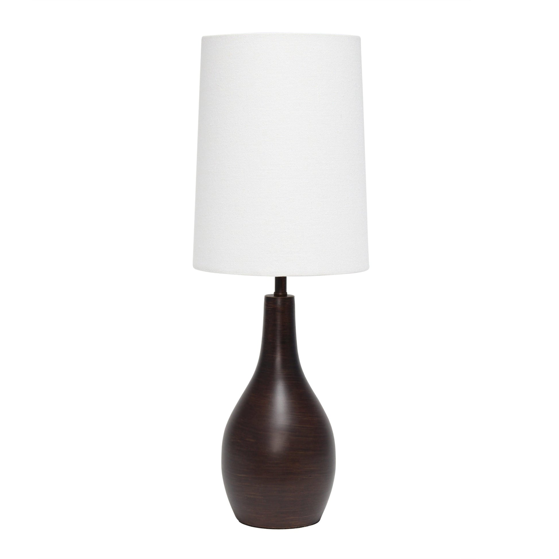 All The Rages Simple Designs Restoration Bronze 1-Light Tear Drop Table Lamp