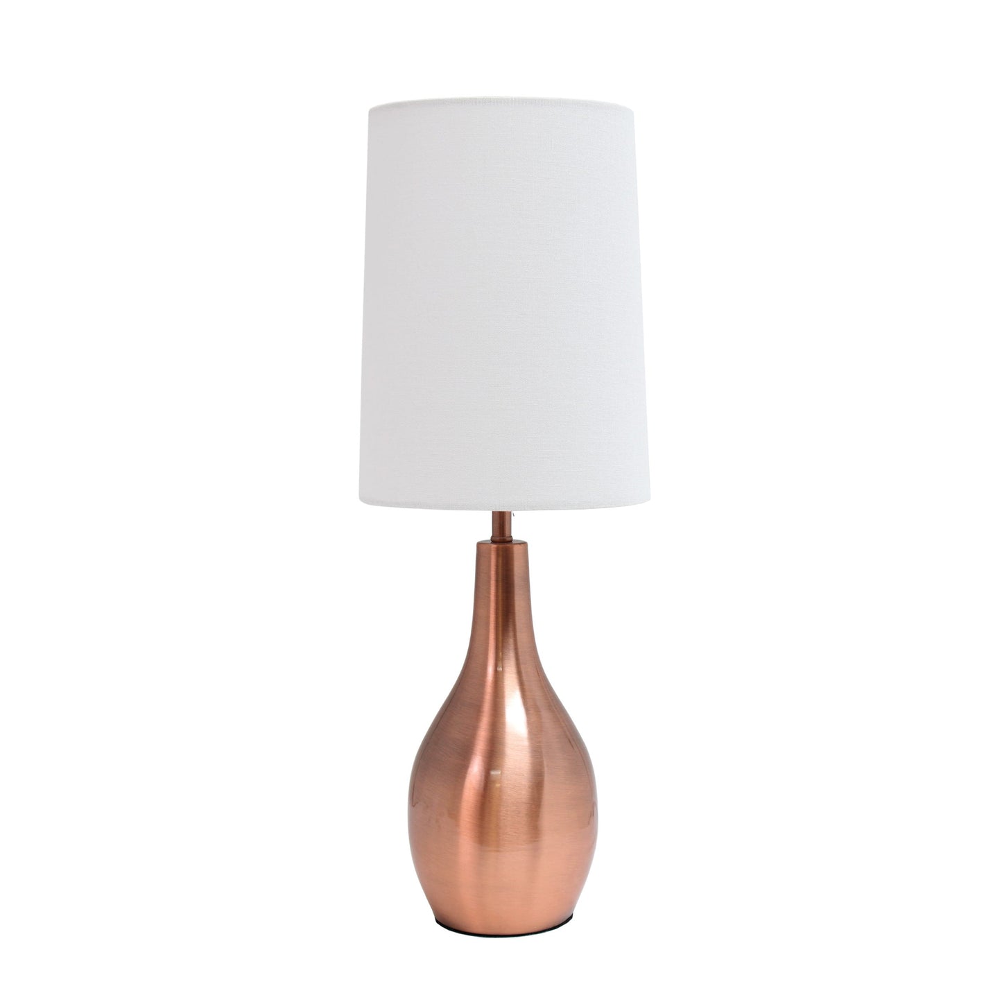 All The Rages Simple Designs Rose Gold 1-Light Tear Drop Table Lamp