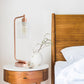 All The Rages Simple Designs Rose Gold Bronson Antique Style Industrial Iron Lantern Desk Lamp With Glass Shade