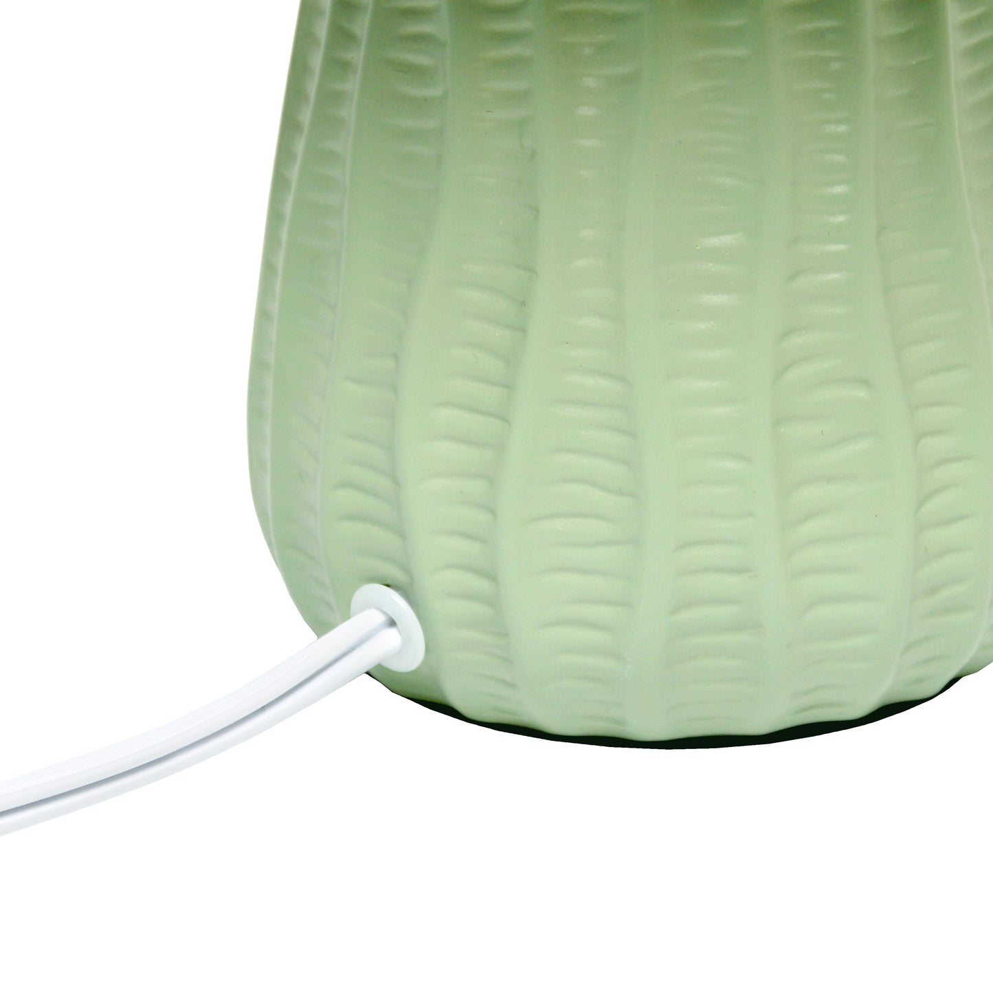 All The Rages Simple Designs Sage Green 11" Ceramic Texture Pastel Table Lamp With Matching Fabric Shade