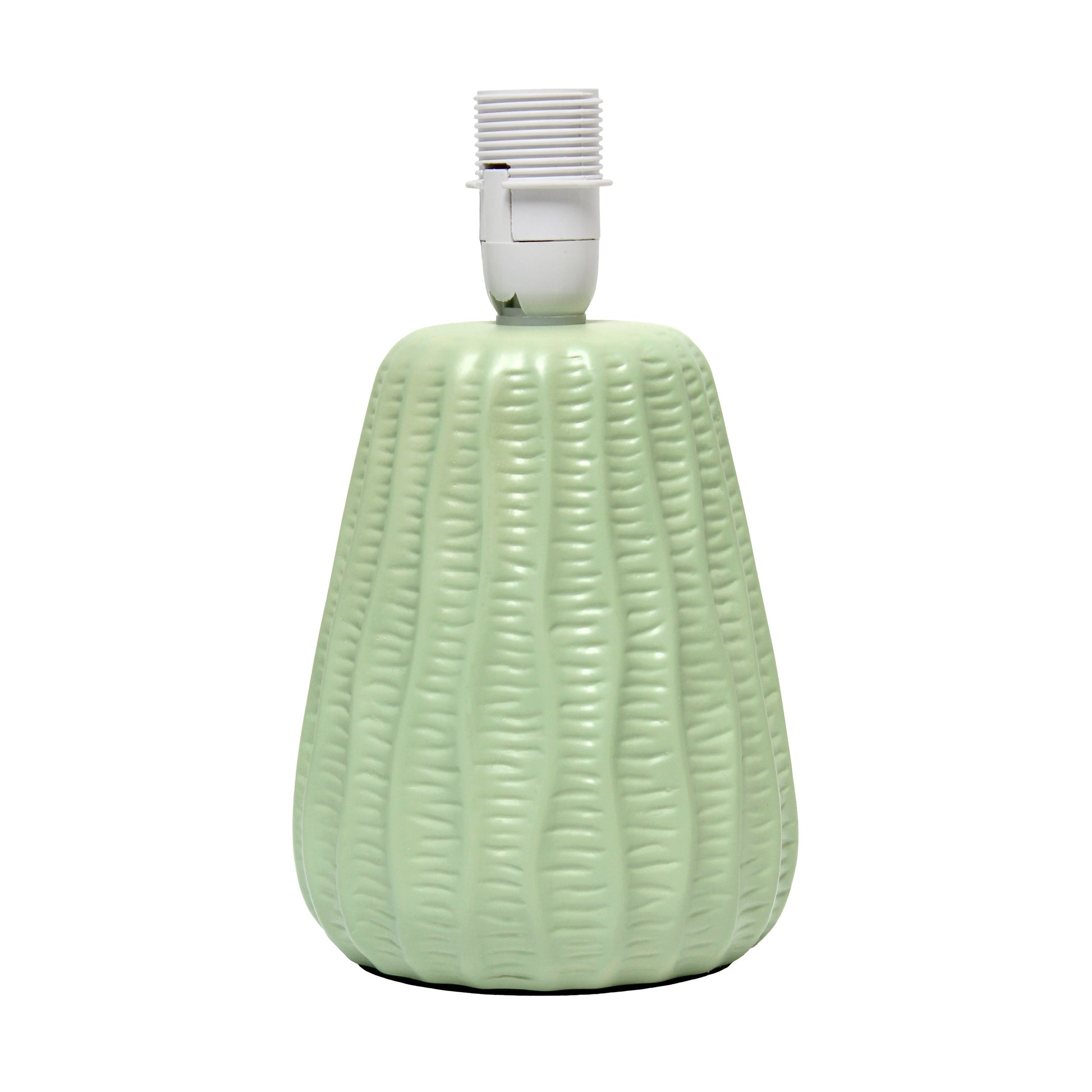 All The Rages Simple Designs Sage Green 11" Ceramic Texture Pastel Table Lamp With Matching Fabric Shade