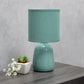 All The Rages Simple Designs Seafoam 10" Ceramic Table Lamp With Matching Fabric Shade