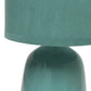 All The Rages Simple Designs Seafoam 10" Ceramic Table Lamp With Matching Fabric Shade