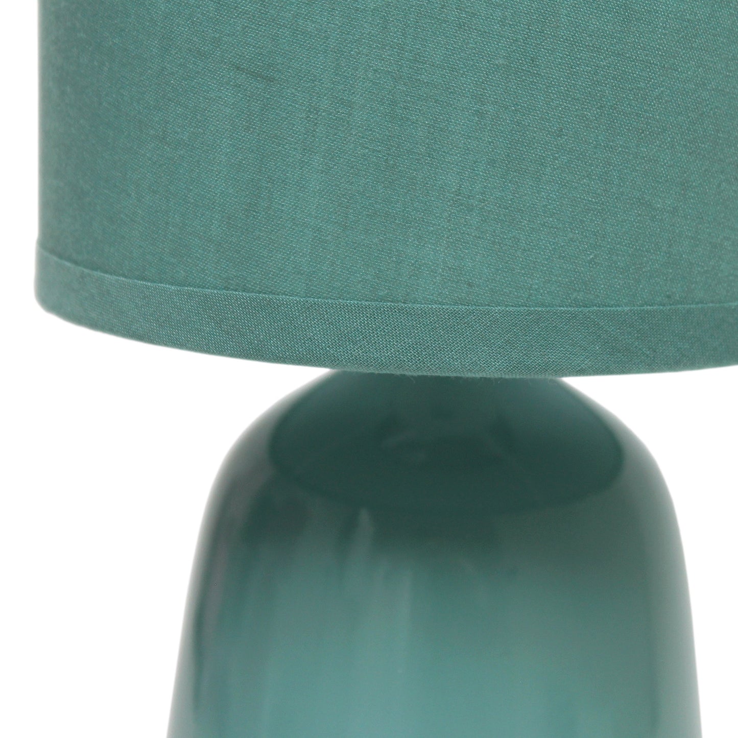 All The Rages Simple Designs Seafoam 10" Ceramic Table Lamp With Matching Fabric Shade
