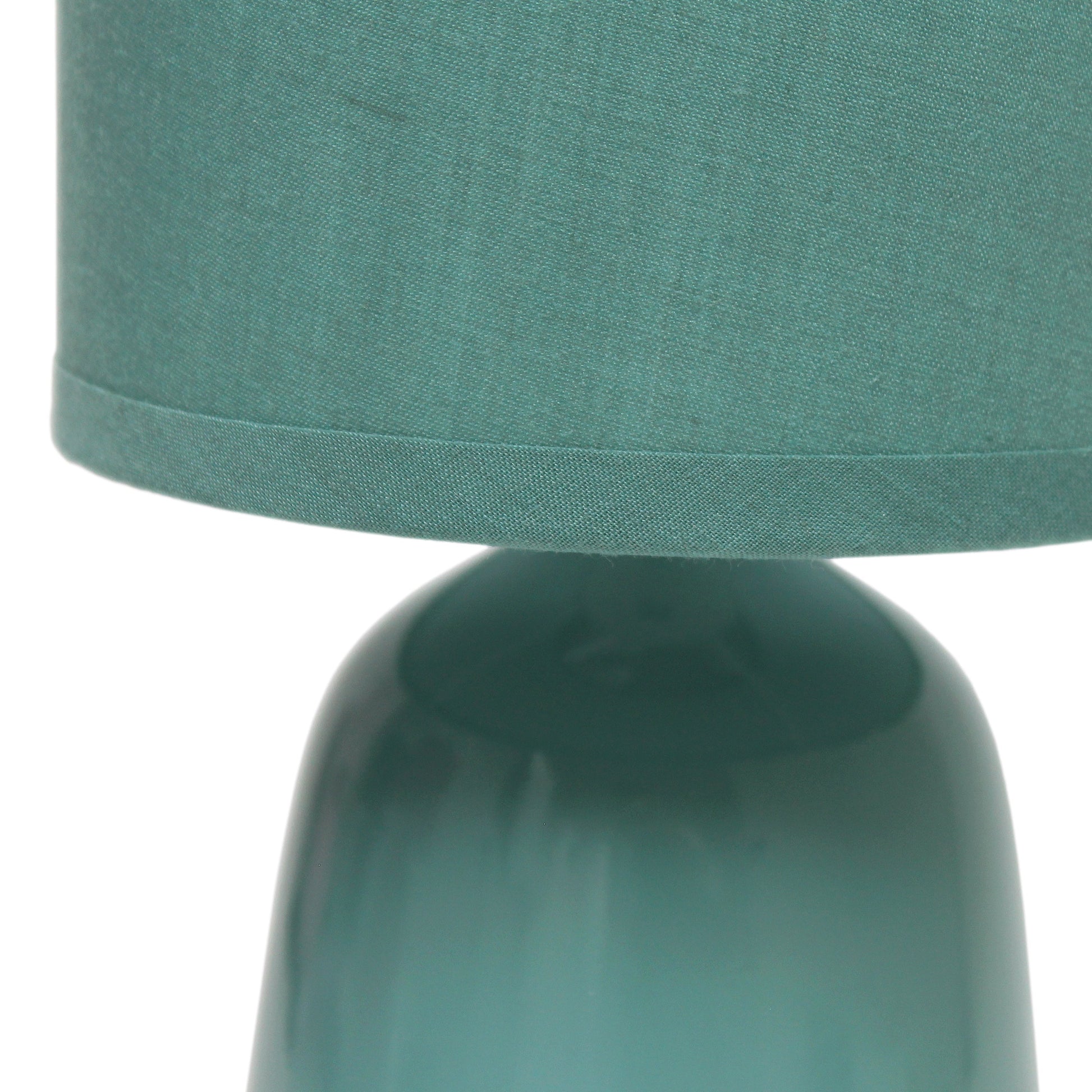 All The Rages Simple Designs Seafoam 10" Ceramic Table Lamp With Matching Fabric Shade