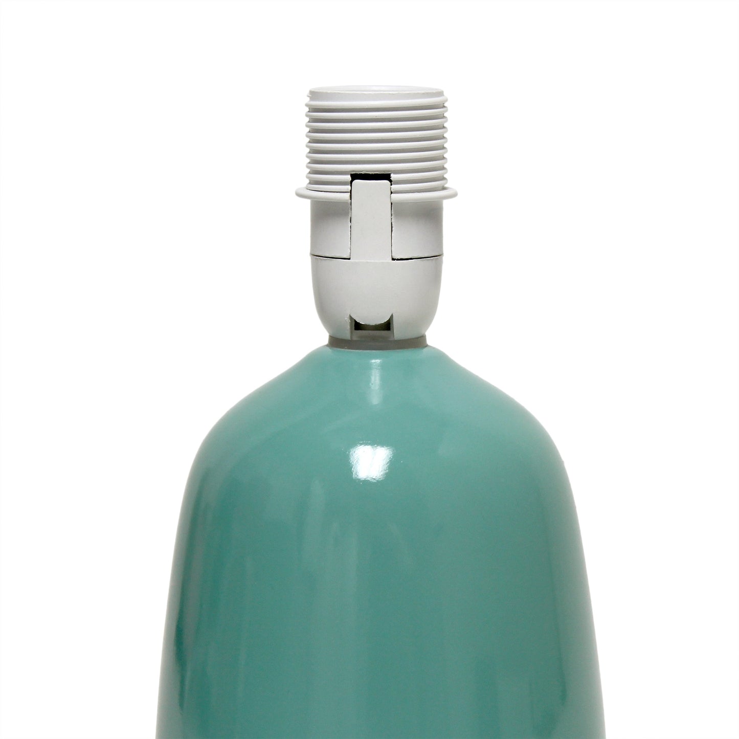 All The Rages Simple Designs Seafoam 10" Ceramic Table Lamp With Matching Fabric Shade