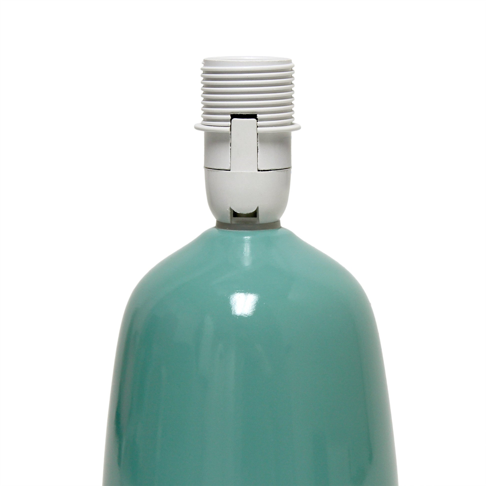 All The Rages Simple Designs Seafoam 10" Ceramic Table Lamp With Matching Fabric Shade
