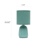 All The Rages Simple Designs Seafoam 10" Ceramic Table Lamp With Matching Fabric Shade