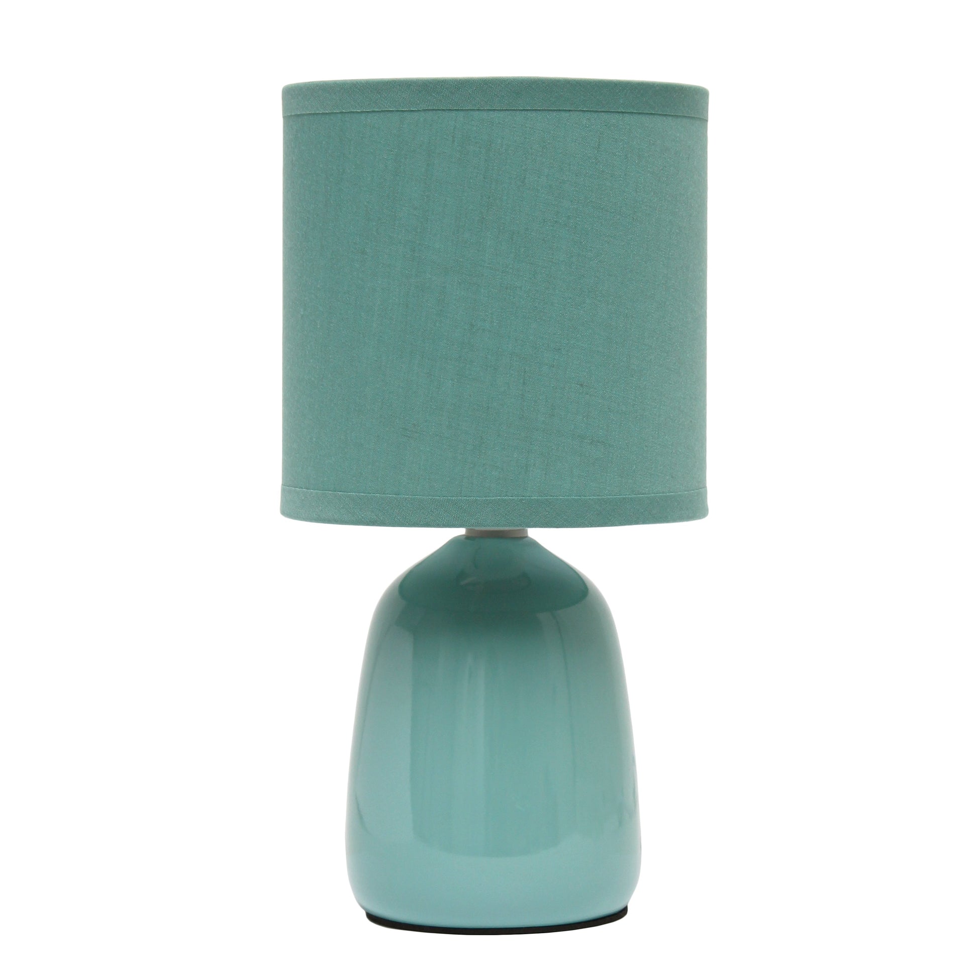 All The Rages Simple Designs Seafoam 10" Ceramic Table Lamp With Matching Fabric Shade