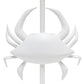 All The Rages Simple Designs Shoreside 18" Tall Coastal White & Polyresin Pinching Crab Shaped Bedside Table Lamp With Light Beige Fabric Drum Shade