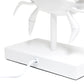 All The Rages Simple Designs Shoreside 18" Tall Coastal White & Polyresin Pinching Crab Shaped Bedside Table Lamp With Light Beige Fabric Drum Shade