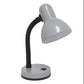 All The Rages Simple Designs Silver Basic Metal Desk Lamp With Flexible Hose Neck