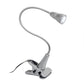 All The Rages Simple Designs Silver LED Gooseneck Clip Light Desk Lamp