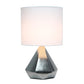 All The Rages Simple Designs Silver Pyramid Table Lamp