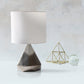 All The Rages Simple Designs Silver Pyramid Table Lamp
