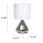 All The Rages Simple Designs Silver Pyramid Table Lamp