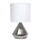 All The Rages Simple Designs Silver Pyramid Table Lamp