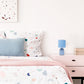 All The Rages Simple Designs Sky Blue 10" Ceramic Table Lamp With Matching Fabric Shade