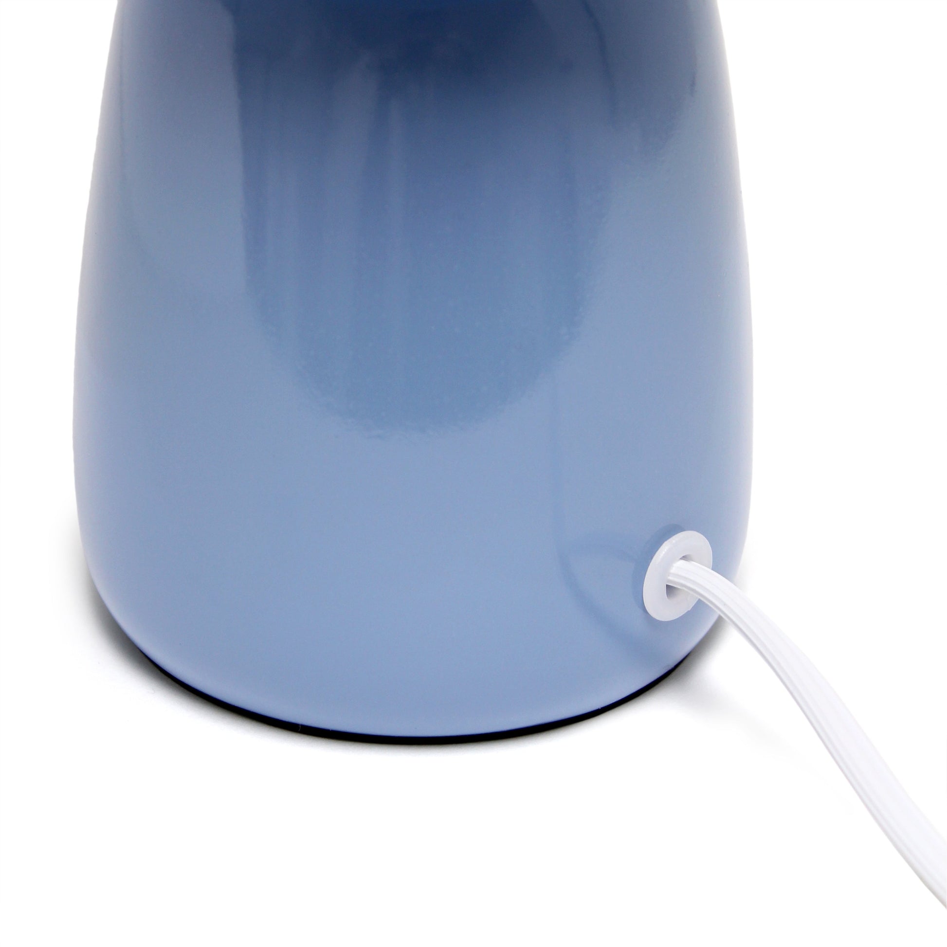 All The Rages Simple Designs Sky Blue 10" Ceramic Table Lamp With Matching Fabric Shade