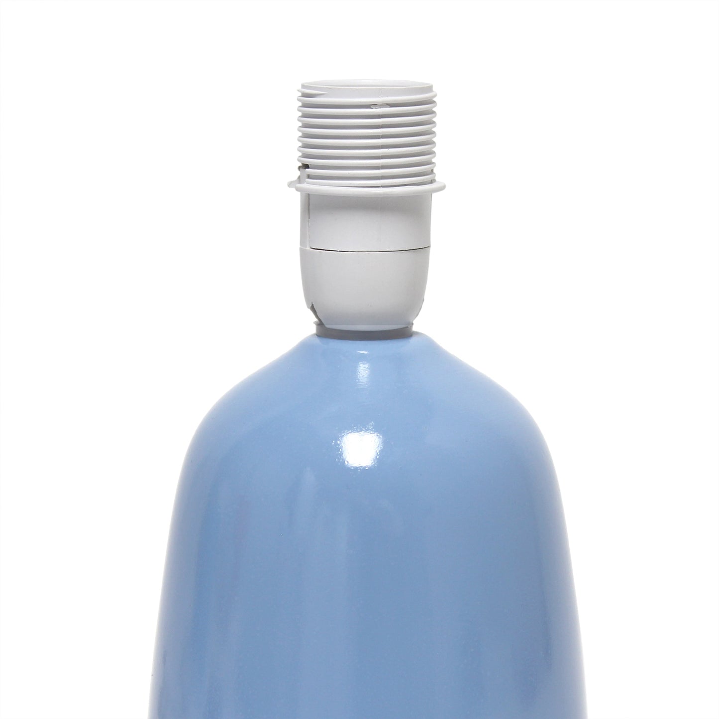 All The Rages Simple Designs Sky Blue 10" Ceramic Table Lamp With Matching Fabric Shade