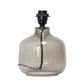All The Rages Simple Designs Smoke Glass Table Lamp With Gray Fabric Shade