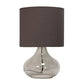 All The Rages Simple Designs Smoke Gray Glass Raindrop Table Lamp With Gray Fabric Shade
