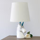 All The Rages Simple Designs Sparkling Blue & White Unicorn Table Lamp