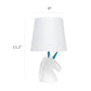 All The Rages Simple Designs Sparkling Blue & White Unicorn Table Lamp